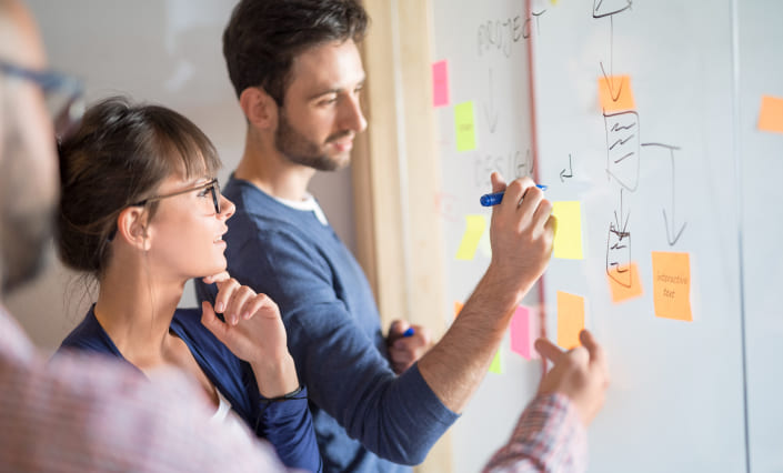Developers and designers collaborating